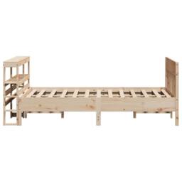 Berkfield Home Decorative Bed Frame without Mattress 120x200 cm Solid Wood Pine in Light Oak - Size: Small Double - thumbnail 5