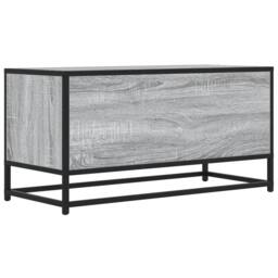 Berkfield Home TV Cabinet Grey Sonoma 80x34.5x40 cm Engineered Wood & Metal - thumbnail 6