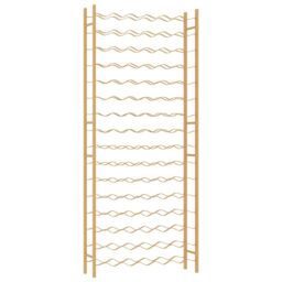 Berkfield Home Wine Rack for 96 Bottles Gold Metal - thumbnail 2