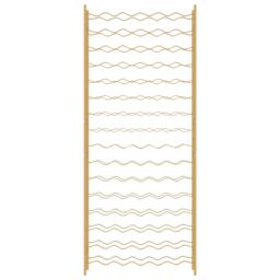 Berkfield Home Wine Rack for 96 Bottles Gold Metal - thumbnail 4