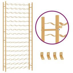 Berkfield Home Wine Rack for 96 Bottles Gold Metal - thumbnail 6
