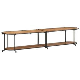 Berkfield Home TV Cabinet 200x42x40 cm Solid Wood Acacia in Brown - Size: 200 x 42 x 40 cm - thumbnail 1