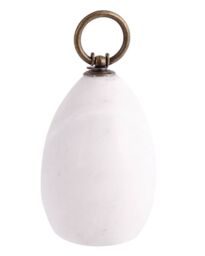 Dibor Contemporary White Marble Door Stopper Heavy Weight Decorative Door Stop - thumbnail 2