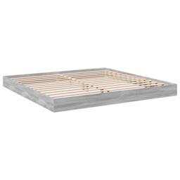 Berkfield Home Modern Bed Frame Frame Grey Sonoma 180x200 cm Super King Wood - thumbnail 1