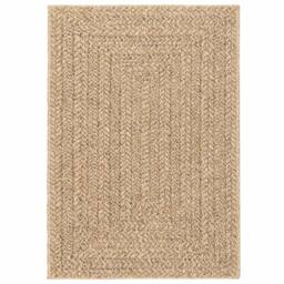 Berkfield Home Rug 160x230 cm Jute Look Indoor & Outdoor in Tan - Size: 100 cm diameter - thumbnail 1