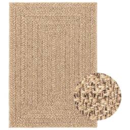Berkfield Home Rug 160x230 cm Jute Look Indoor & Outdoor in Tan - Size: 100 cm diameter - thumbnail 2