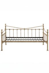 SlumberWorx Newnham Classic Victorian Style Living Room Bedroom Metal Day Bed Frame w Trundle in Bronze - Size: Single - thumbnail 6