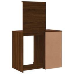 Berkfield Home Dressing Table with LED Lights Brown Oak 90x42x132.5 cm - thumbnail 7