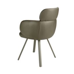 Angel Cerda Swivel Dining Chair in Leatherette in Green - thumbnail 7