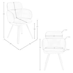 Angel Cerda Swivel Dining Chair in Leatherette in Green - thumbnail 8