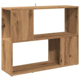 Berkfield Home Book Cabinet/Room Divider Artisan Oak 80x24x63 cm in Brown - Size: 80 x 24 x 63 cm - thumbnail 2