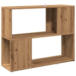 Berkfield Home Book Cabinet/Room Divider Artisan Oak 80x24x63 cm in Brown - Size: 80 x 24 x 63 cm - thumbnail 6