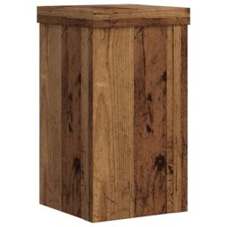 Berkfield Home Plant Stands 2 pcs Old Wood 10x10x18 cm Engineered Wood in Brown - Size: 10 x 10 x 18 cm - thumbnail 7