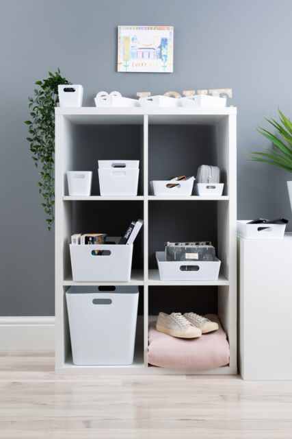 Wham Studio 13 Piece Multisize Plastic Basket Set in White - image 1