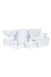 Wham Studio 13 Piece Multisize Plastic Basket Set in White - thumbnail 3