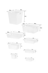 Wham Studio 13 Piece Multisize Plastic Basket Set in White - thumbnail 4