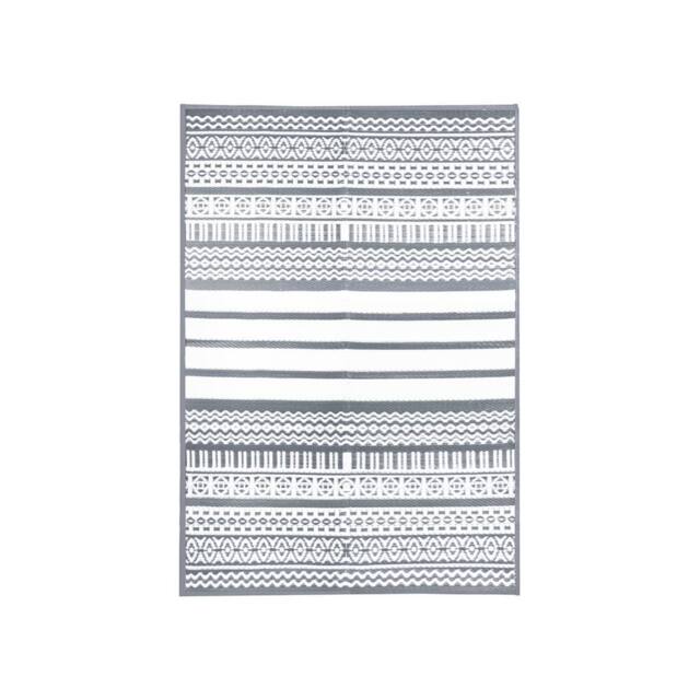 Charles Bentley Lightweight Waterproof Indoor/Outdoor Rug in Mid Grey - Size: 170 cm x 120 cm - image 1