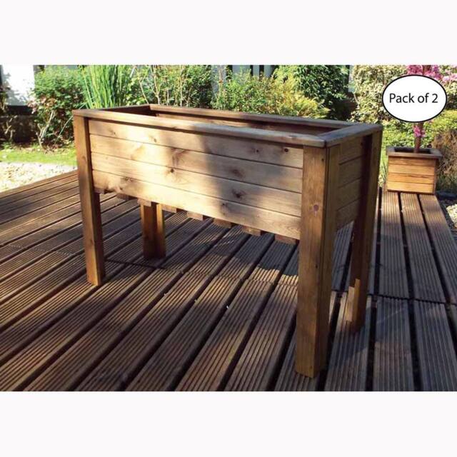 Charles Taylor Multi Pack of 2 - Large Wiltshire (Raised) Trough - Redwood in Light Brown - image 1