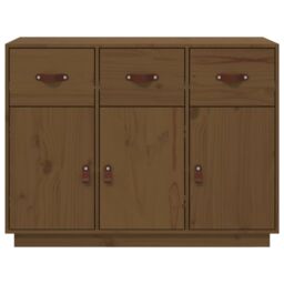 Berkfield Home Sideboard Honey Brown 100x40x75 cm Solid Wood Pine - Size: 100 x 40 x 75 cm - thumbnail 6