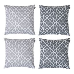 icon Indoor & Outdoor Waterproof Cushion Set of 4 Teal Grey Geometric Waterproof Cushion - Size: 43 cm x 43 cm - thumbnail 1