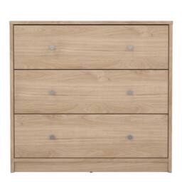 Wyld Haus Kaohsiung Hickory Oak Effect 3 Drawer Chest in Natural - thumbnail 3