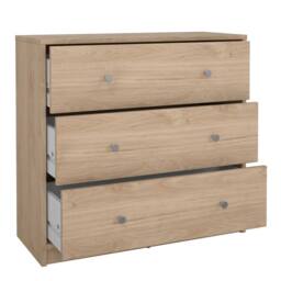 Wyld Haus Kaohsiung Hickory Oak Effect 3 Drawer Chest in Natural - thumbnail 5