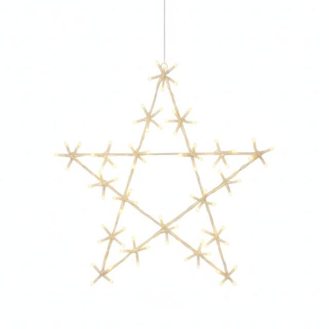 Pegdev Warm White LED Christmas Star 50cm Metal Frame Garden Decoration - image 1