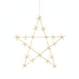Pegdev Warm White LED Christmas Star 50cm Metal Frame Garden Decoration