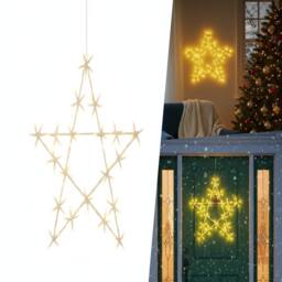 Pegdev Warm White LED Christmas Star 50cm Metal Frame Garden Decoration - thumbnail 4