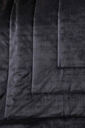 Laurence Llewelyn-Bowen 'Chic' Luxury Soft Velvet Frame Stitched Warm & Cosy Bedspread in Black - thumbnail 3