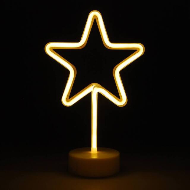 simpa LED Novelty Neon Star Light in Warm White - image 1