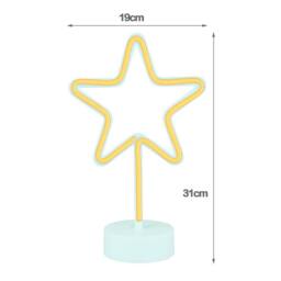 simpa LED Novelty Neon Star Light in Warm White - thumbnail 2