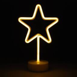 simpa LED Novelty Neon Star Light in Warm White - thumbnail 1