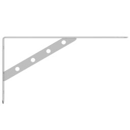 Berkfield Home Shelf Brackets 4 pcs 30x2.5x15.5 cm Silver Stainless Steel - thumbnail 6