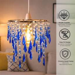 SPETLEK Ceiling Light Shade Chandelier Pendant Acrylic Blue - thumbnail 3