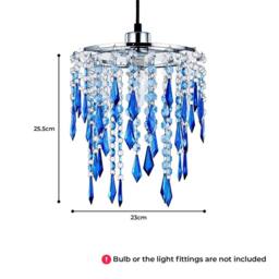 SPETLEK Ceiling Light Shade Chandelier Pendant Acrylic Blue - thumbnail 2