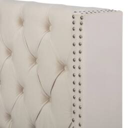 Matteo Upholstered Bed with Hydraulic Lever & Storage, 150 x 200 cm in Beige - thumbnail 9