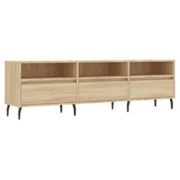 Berkfield Home TV Cabinet Sonoma Oak 150x30x44.5 cm Engineered Wood in Light Tan
