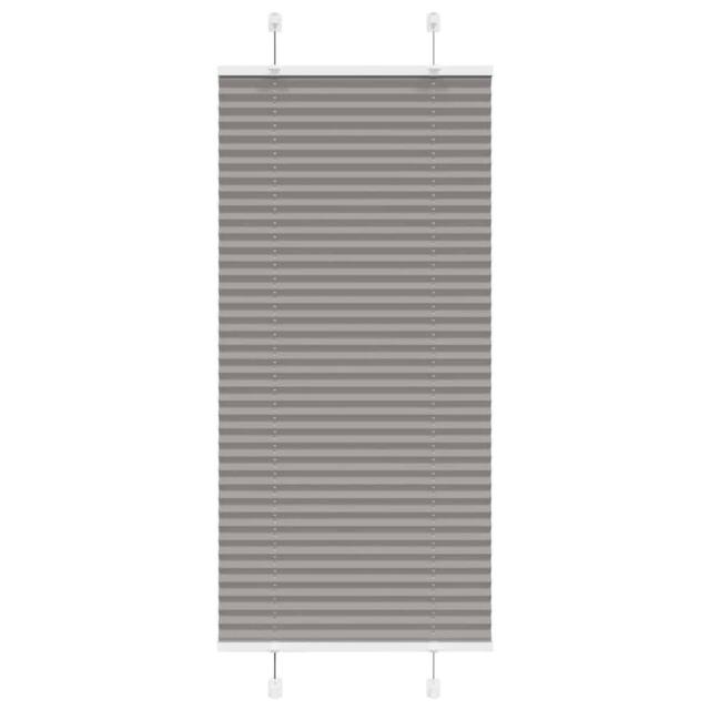 Berkfield Home Pleated Blind Anthracite 65x100 cm Fabric Width 64.4 cm Polyester in Grey - image 1