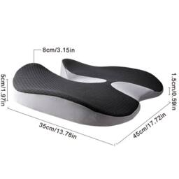SPETLEK Cushion Non Slip Orthopedic Memory Foam Prostate Cushion in Black - Size: 100 cm x 190 cm - thumbnail 3