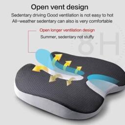 SPETLEK Cushion Non Slip Orthopedic Memory Foam Prostate Cushion in Black - Size: 100 cm x 190 cm - thumbnail 2