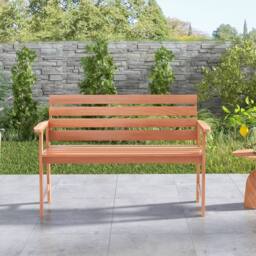 Costway Patio Hardwood Bench Outdoor Loveseat Backyard Wood 2-Seat Chair in Natural - thumbnail 5