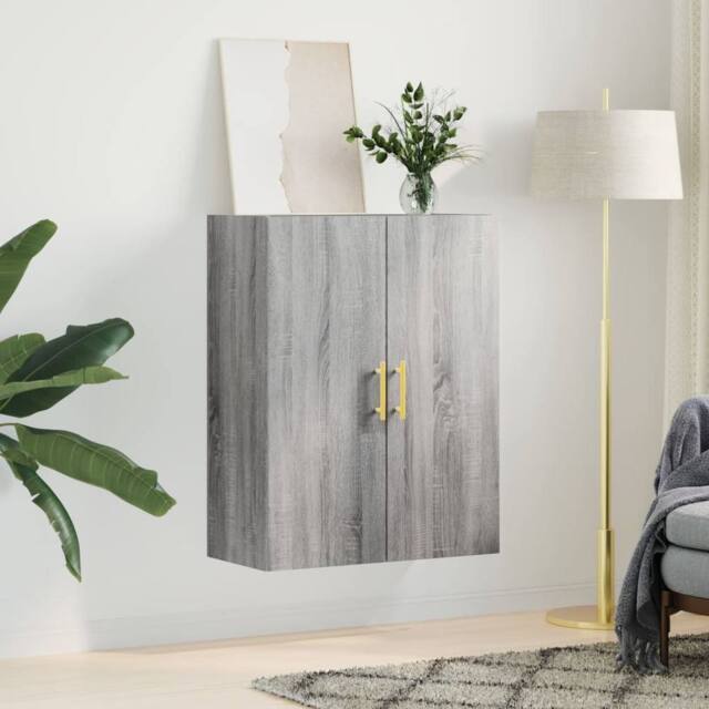 Berkfield Home Wall Mounted Cabinet Grey Sonoma 69.5x34x90 cm - image 1