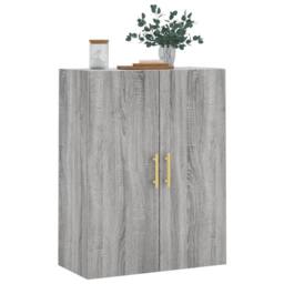 Berkfield Home Wall Mounted Cabinet Grey Sonoma 69.5x34x90 cm - thumbnail 4