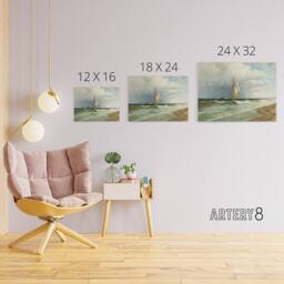 "Artery8 Silva At Coney Island Painting Wall Canvas Wall Art Print in Blue - Size: W18"" x H24""" - thumbnail 4