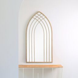 Charles Bentley Lisbon Arch Mirror Weather Resistant Wall Mounted in Beige - thumbnail 5