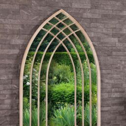 Charles Bentley Lisbon Arch Mirror Weather Resistant Wall Mounted in Beige - thumbnail 2