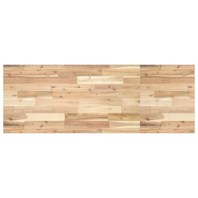 Berkfield Home Bathroom Vanity Top Untreated 140x50x2 cm Solid Wood Acacia in Brown - Size: 140 x 50 x 2 cm - image 1