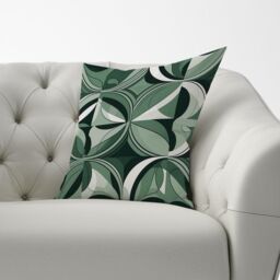 Warren Reed - Designer Geometric Green Black Cushions - Size: 45 cm x 45 cm - thumbnail 3