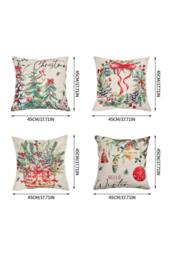 Living and Home Christmas Themed Decorative Pillow Case with Festive Motifs - thumbnail 7